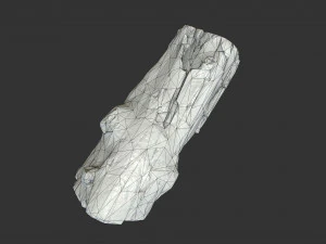 A realistic section of tree trunk 3D Model