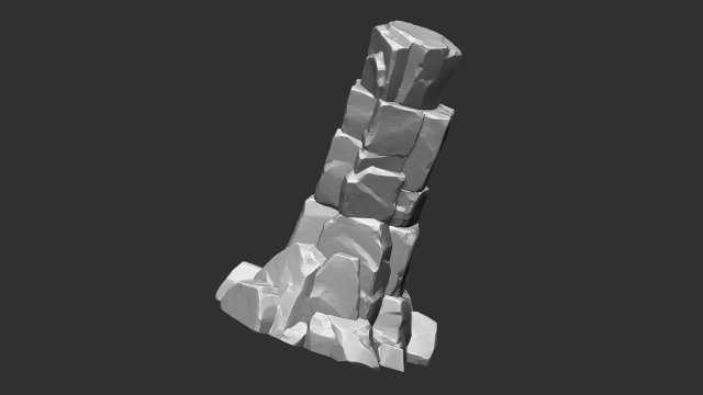 of stone columns Zbrush sculpt 3D मॉडल .c4d .max .obj .3ds .fbx .stl .blend 