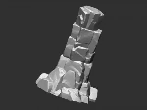 of stone columns Zbrush sculpt 3D Model