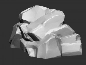 3D Mountain rock Zbrush sculpt 3D 모델
