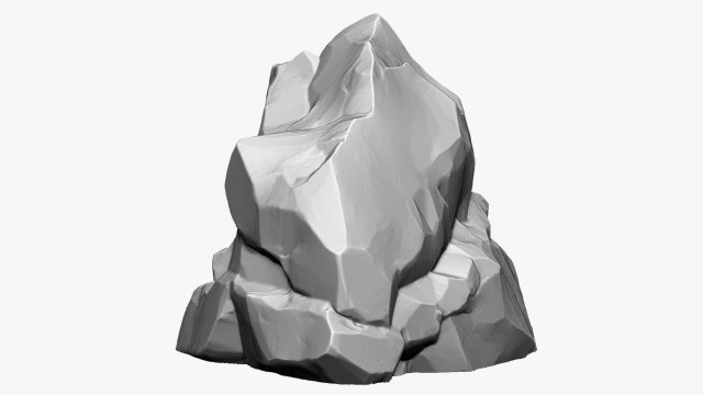 3D Mountain rock Zbrush sculpt Modelo 3D .c4d .max .obj .3ds .fbx .stl .blend 