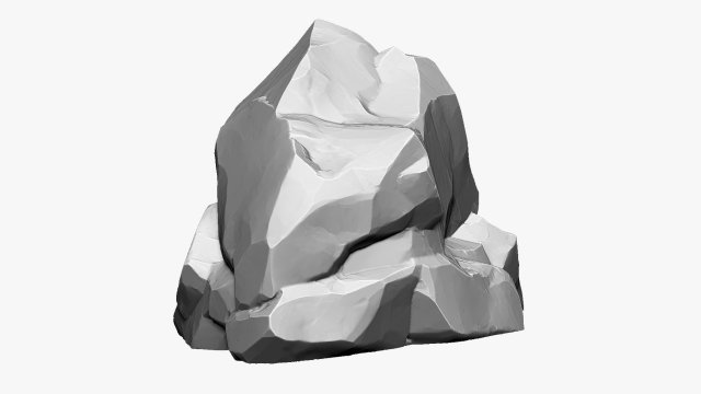 3D Mountain rock Zbrush sculpt 3D Модель .c4d .max .obj .3ds .fbx .stl .blend 