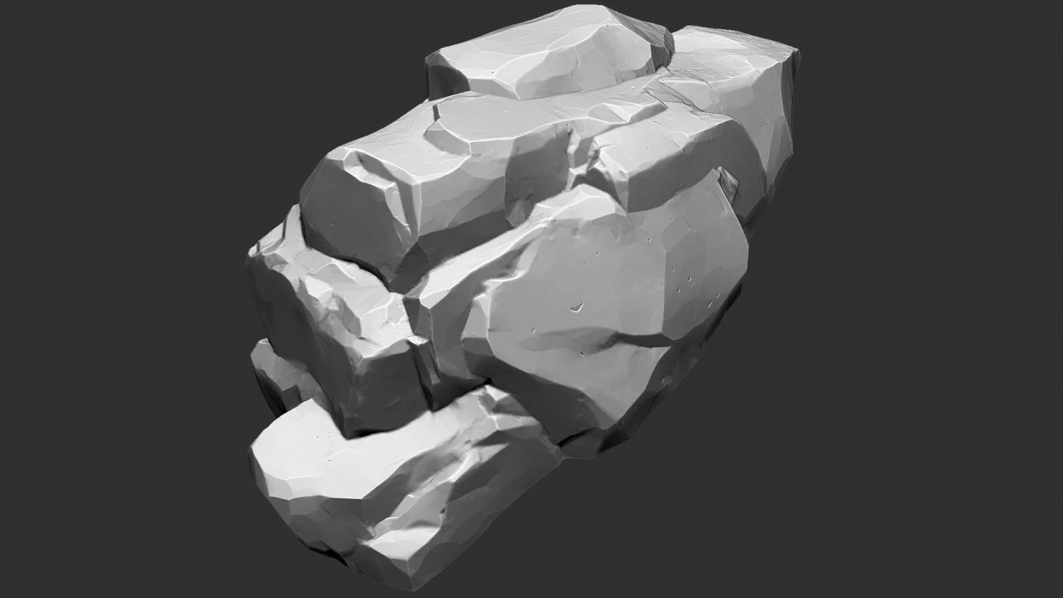 Mountain rock Zbrush sculpt 3D Model .c4d .max .obj .3ds .fbx .stl .blend