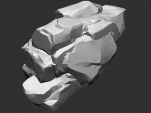 Escultura Zbrush de rocha de montanha Modelo 3D