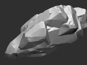 Mountain rock Zbrush sculpt Modello 3D