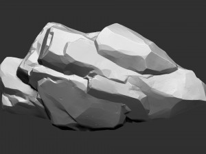Mountain rock Zbrush sculpt Modello 3D