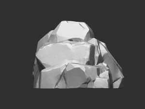 Mountain rock Zbrush sculpt Modello 3D