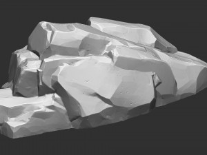Mountain rock Zbrush sculpt Modello 3D