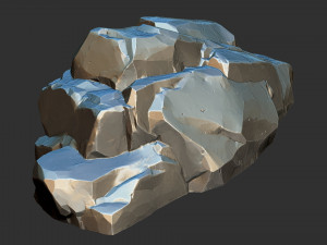 Mountain rock Zbrush sculpt Modello 3D