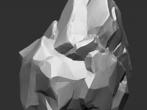 3D Suspended Mountain Zbrush sculpt 3D Модель