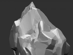 3D Suspended Mountain Zbrush sculpt 3D Модель