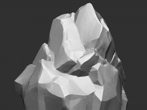 3D Suspended Mountain Zbrush sculpt 3D Модель