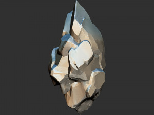 3D Suspended Mountain Zbrush sculpt 3D Модель