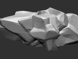 3D Suspended Mountain Zbrush sculpt 3D Model