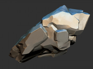 3D Suspended Mountain Zbrush sculpt 3D Model