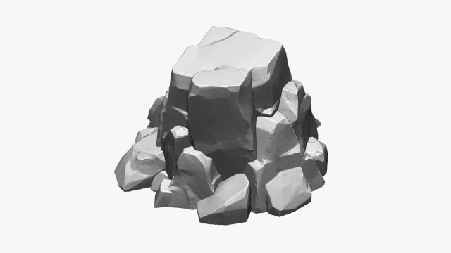 3D Mountain rock Zbrush sculpt 3Dモデル .c4d .max .obj .3ds .fbx .stl .blend 