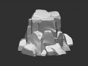 3D Mountain rock Zbrush sculpt 3Dモデル