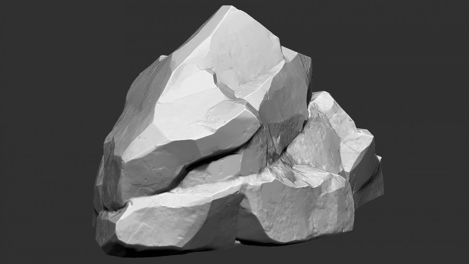 3D Mountain rock Zbrush sculpt 3D Model .c4d .max .obj .3ds .fbx .stl .blend 