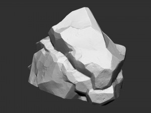3D Mountain rock Zbrush sculpt Modello 3D
