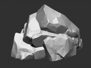 3D Mountain rock Zbrush sculpt Modello 3D
