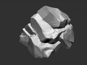 3D Mountain rock Zbrush sculpt Modello 3D