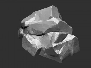 3D Mountain rock Zbrush sculpt Modello 3D