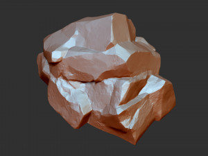 3D Mountain rock Zbrush sculpt Modello 3D
