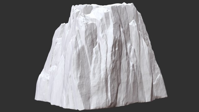 3D Mountain rock Zbrush sculpt Modelo 3D .c4d .max .obj .3ds .fbx .stl .blend 