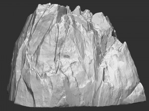 3D Mountain rock Zbrush sculpt Modelo 3D