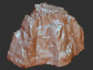 3D Mountain rock Zbrush sculpt Modelo 3D