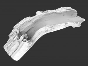 A realistic section of tree trunk 3D Model