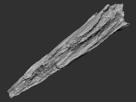 पेड़ के तने को छीलना लकड़ी जेडब्रश उत्कीर्णन हाईपोली 3D मॉडल