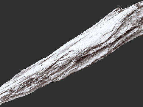 पेड़ के तने को छीलना लकड़ी जेडब्रश उत्कीर्णन हाईपोली 3D मॉडल