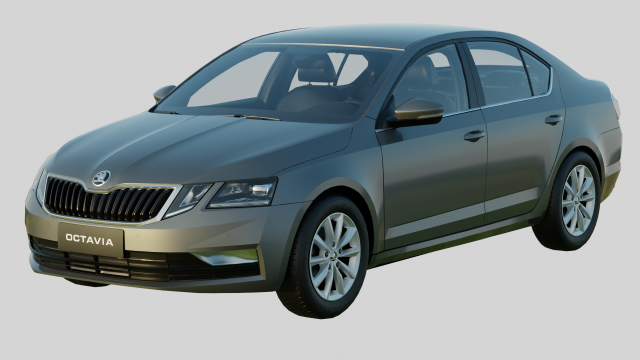 Skoda Octavia 2019 Base Model Modelo 3D .c4d .max .obj .3ds .fbx .stl .blend 