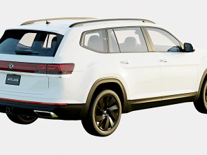 Volkswagen Atlas 2024 Base Model 3D Model