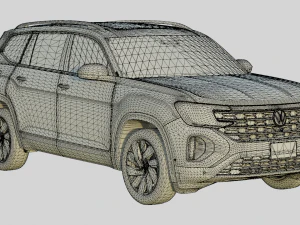 Volkswagen Atlas 2024 Base Model 3D Model