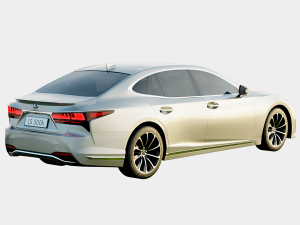 Lexus LS500h 2023 Full Spec Luxury 3D-Modell