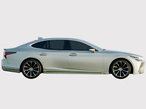 Lexus LS500h 2023 Full Spec Luxury 3D Model