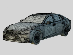 Lexus LS500h 2023 Full Spec Luxury 3D Model