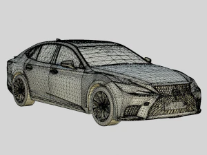 Lexus LS500h 2023 Full Spec Luxury 3D Model