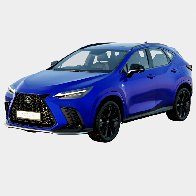 Lexus NX350h 2023 F Sport Spec Modelo 3D .c4d .max .obj .3ds .fbx .stl .blend 
