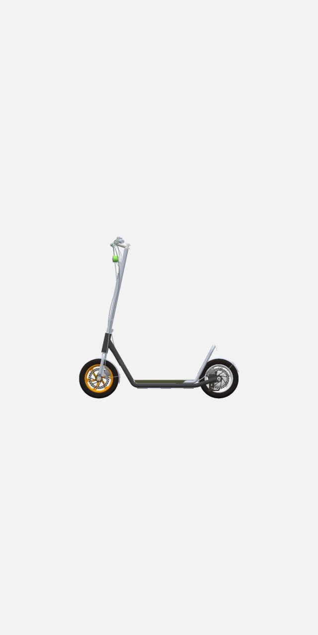 Electric scooter 3D Model .c4d .max .obj .3ds .fbx .stl .blend 