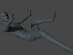Blanke man opgetuigd 3D Model