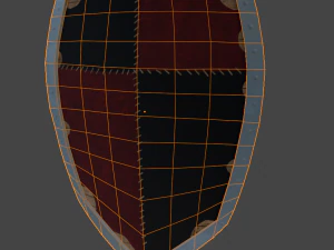 Leather and metal Shield 3D Model