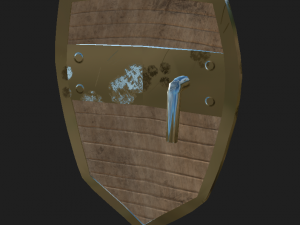Leather and metal Shield 3D-Modell