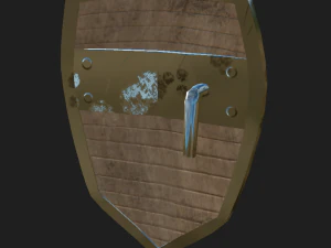 Leather and metal Shield 3D Model