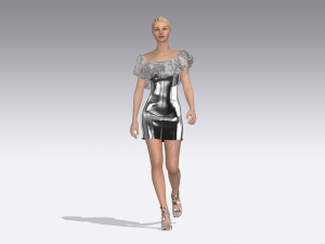 Silver dress Modelo 3D