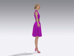 Pink dress Modèle 3D