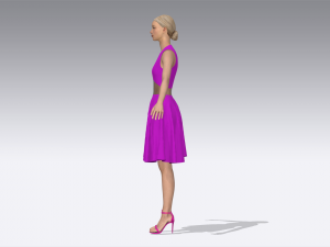 Pink dress Modèle 3D
