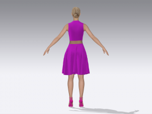 Pink dress Modèle 3D